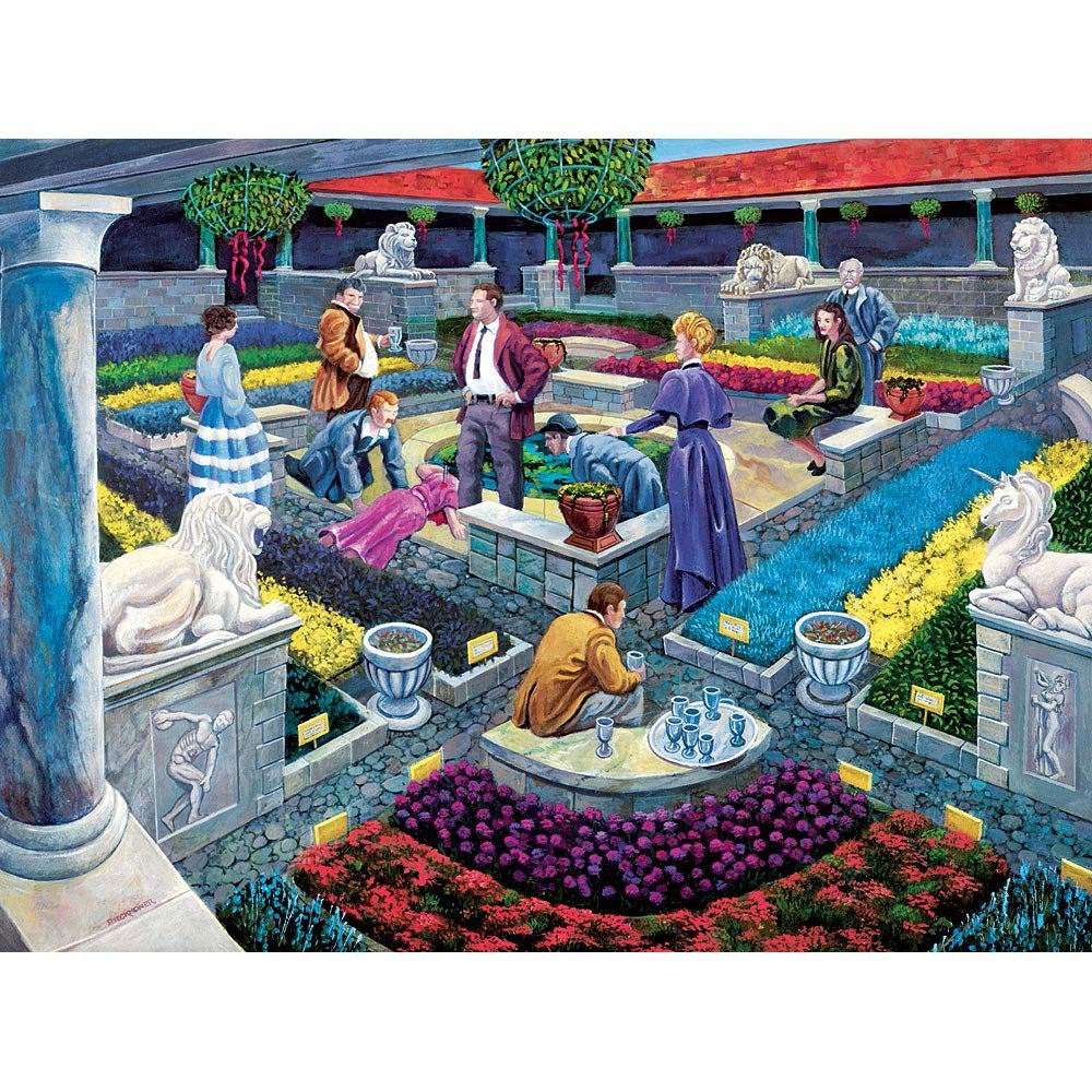 Bits and Pieces - 1000 Piece Murder Mystery Puzzle - Murder at The Museum by Artist Gene Dieckhoner - Solve The Mystery - 1000 pc Jigsaw