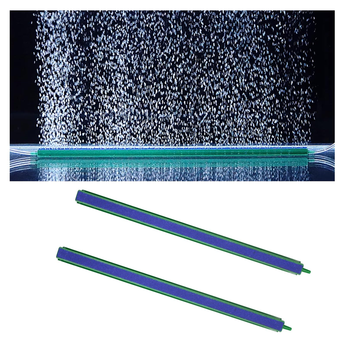 WishLotus Fish Tank Air Bubbler, 2 PCS Durable Long Strip Aquarium Bubbler Stone Bar 12 Inch Aquarium Air Stones Bubbler Wall Air Stone Tube for Fish Tank Air Pump Aquarium Accessories (A, 12 Inch)
