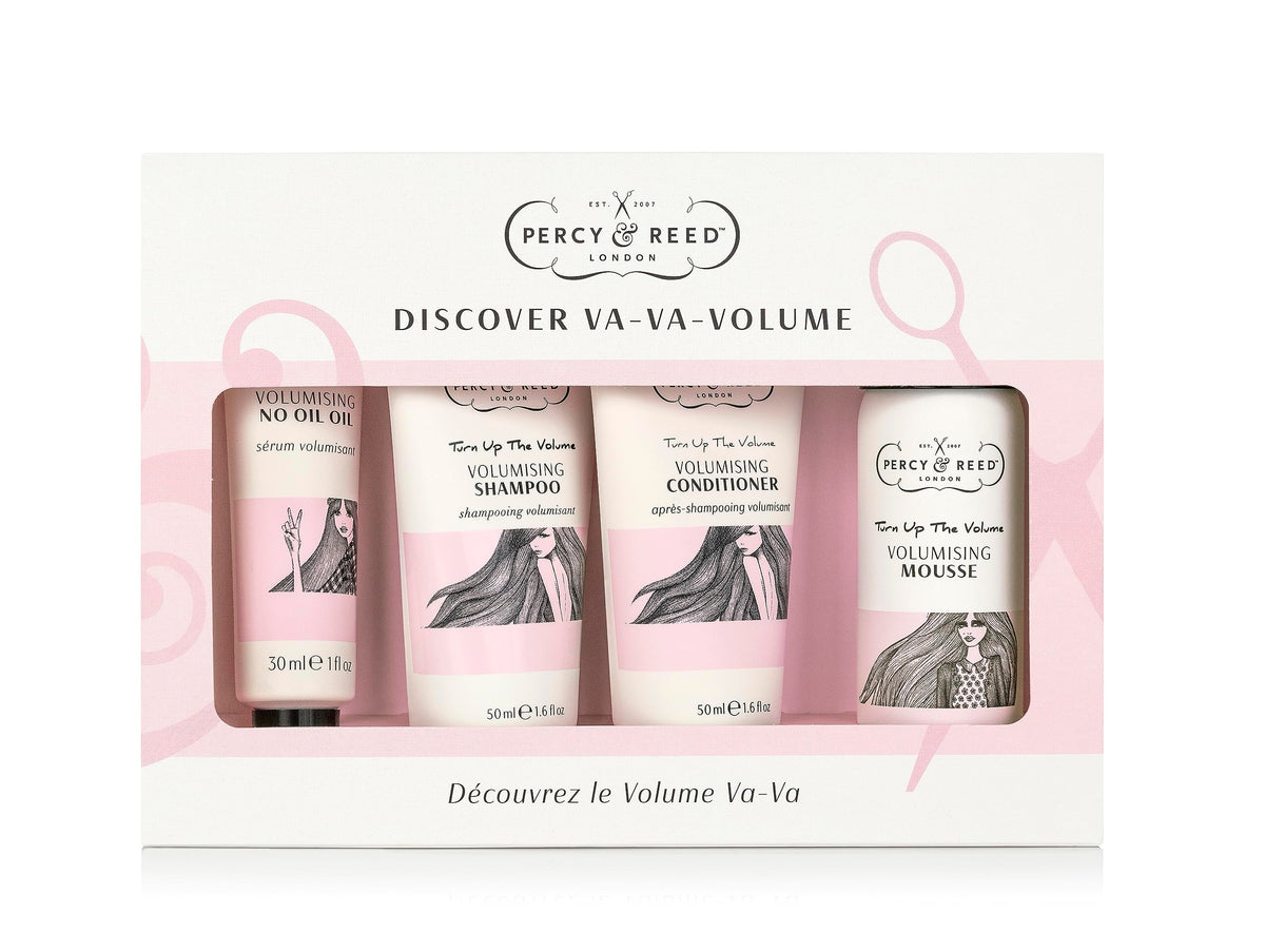 Percy & Reed Discover Va-Va-Volume Gift Set - Turn Up The Volume Complete Collection Gift Set - The Thin, Dry Hair Solution - Great Gift for Her - Trial, discovery, travel