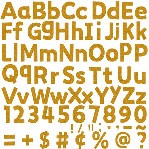 266 Pcs Letters Combo Pack Set Glitter Bulletin Board Letters Glitter Gold Letters and Number Accents for Kids Bulletin Board Display Home School Classroom Decor