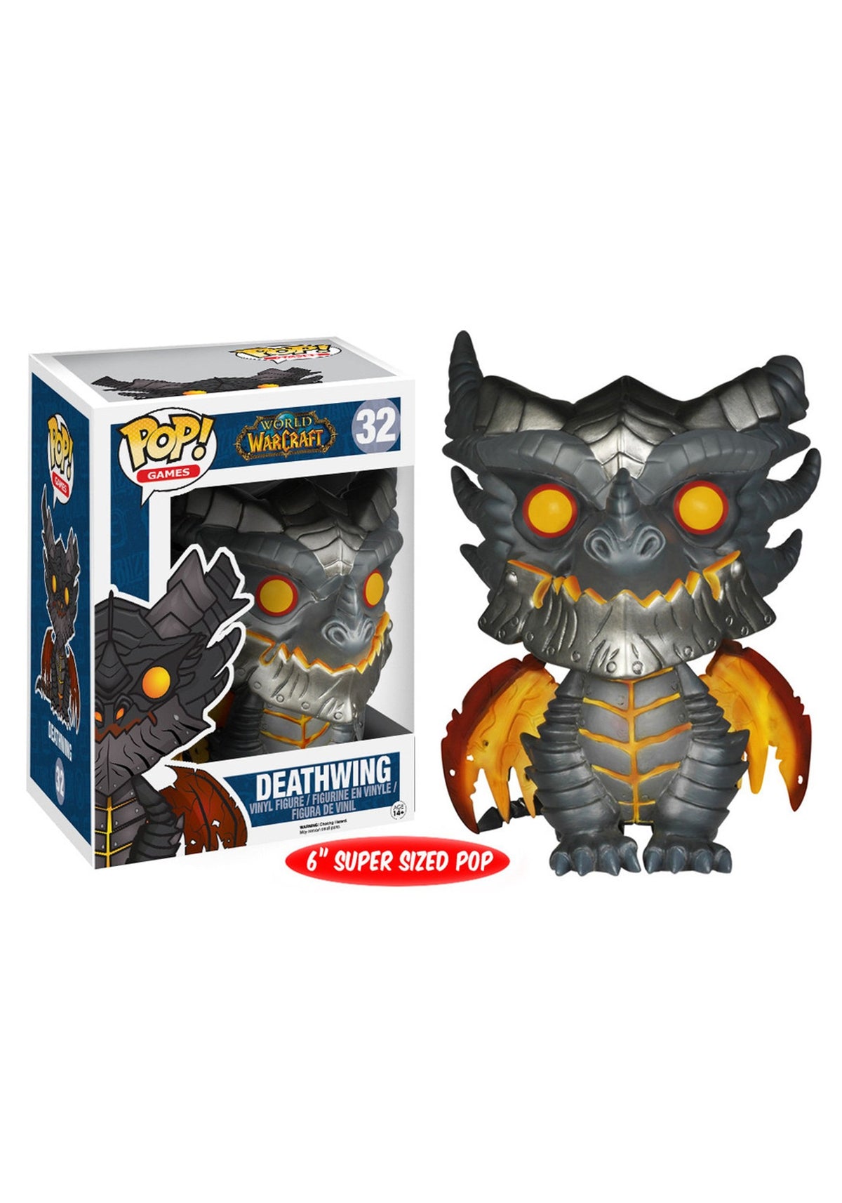 Funko Pop Games: Wow Oversized Deathwing Figure, 6"