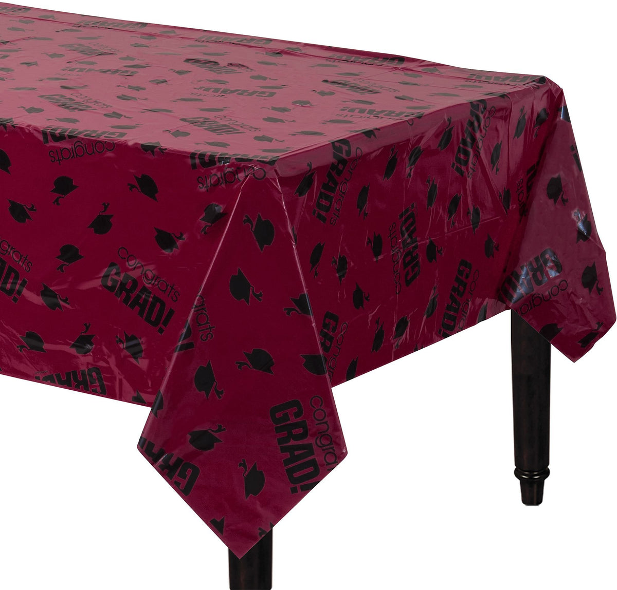 Amscan Congrats Grad Berry Graduation Plastic Tablecover