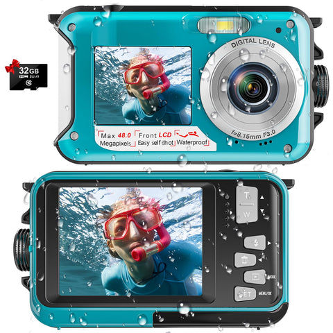 YISENCE Waterproof Digital Camera Underwater Camera Full HD 2.7K 48 MP Video Recorder Selfie Dual Screens 16X Digital Zoom Flashlight Waterproof Camera for Snorkeling (DV806)ÃƒÆ’Ã†â€™Ãƒâ€šÃ‚Â¢ÃƒÆ’Ã‚Â¢ÃƒÂ¢Ã¢â€šÂ¬Ã…Â¡Ãƒâ€šÃ‚Â¬ÃƒÆ’Ã¢â‚¬Å¡Ãƒâ€šÃ‚Â¦