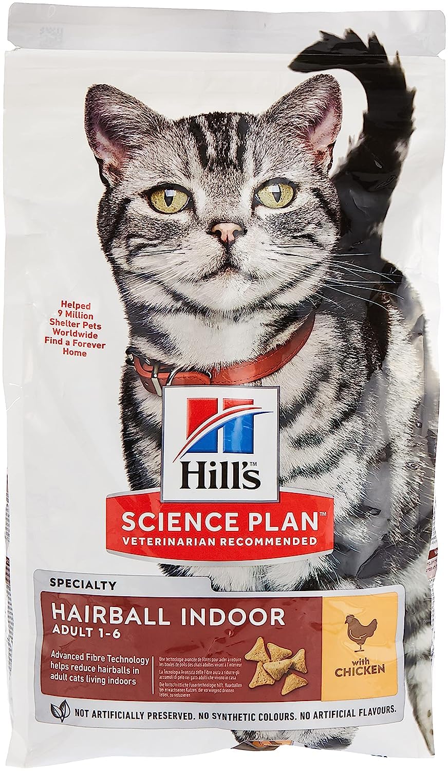 Hill's Feline Adult Indoor Cat Chicken Dry Mix 1.5 kg