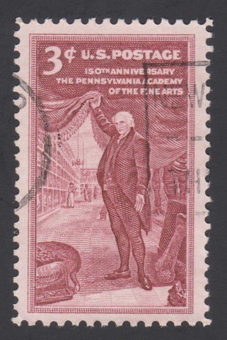 Single $.03 Cent US Postage Stamps, Pennsylvania Academy of Fine Arts, 1954, S#1064