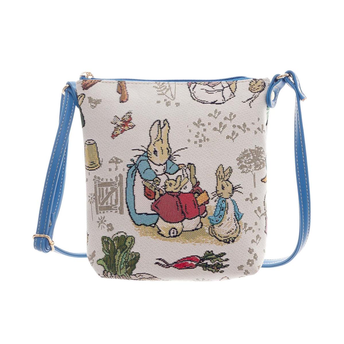 Signare Tapestry Peter Rabbit & Flopsy, Mopsy and Cotton-Tail Sling Bag Shoulder Bag Crossbody Bag Cute Small Bag for Ladies (Peter Rabbit)