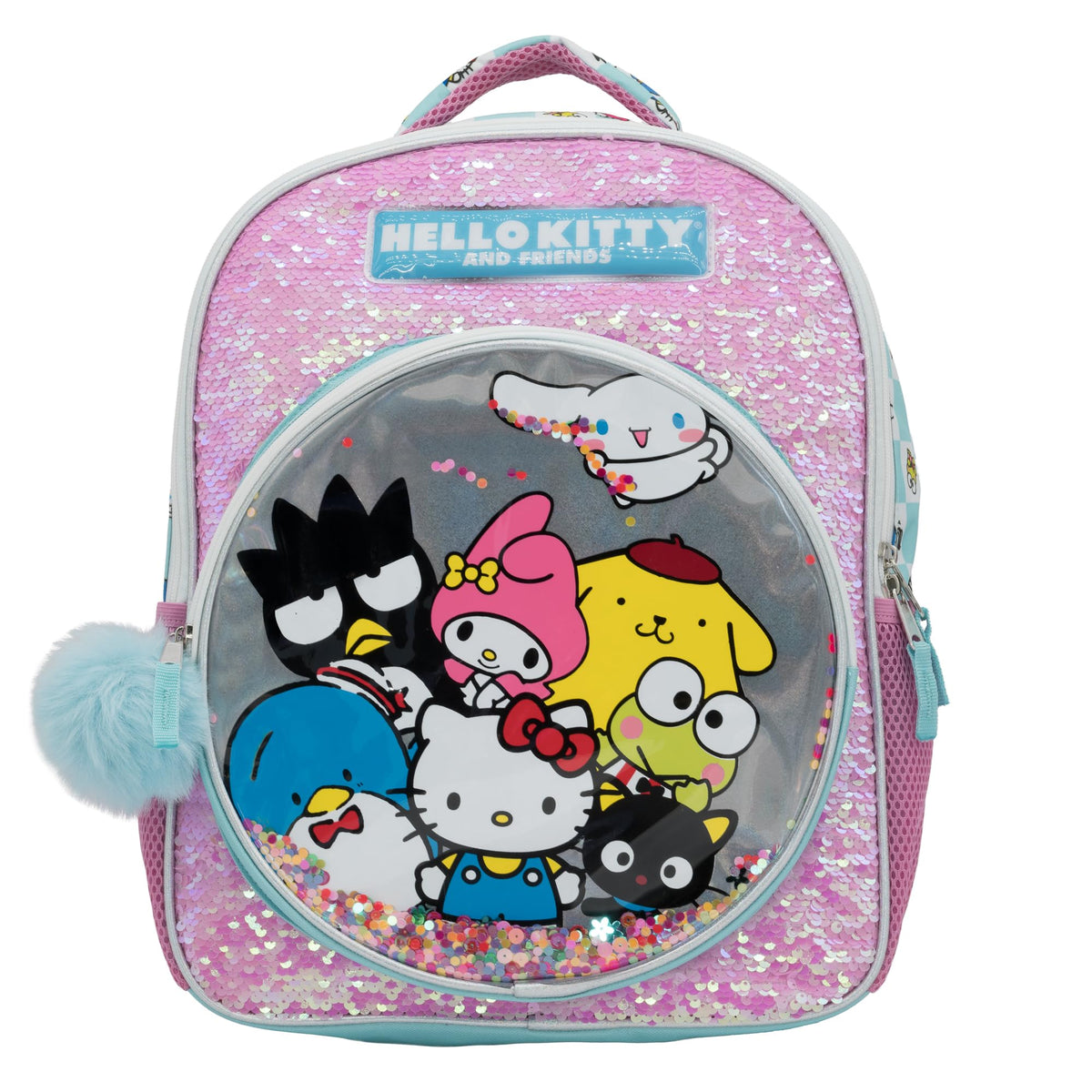 AI ACCESSORY INNOVATIONS Hello Kitty & Friends Girls Backpack, Sanrio Kawaii Book Bag, Flip Sequin 16Ã¢â‚¬Â School Bag