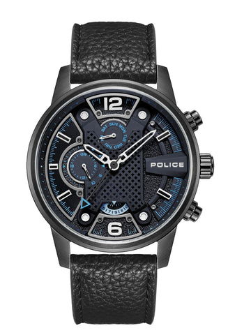 Police Men's Analogue Quartz Watch with Leather Strap PEWJF2203306