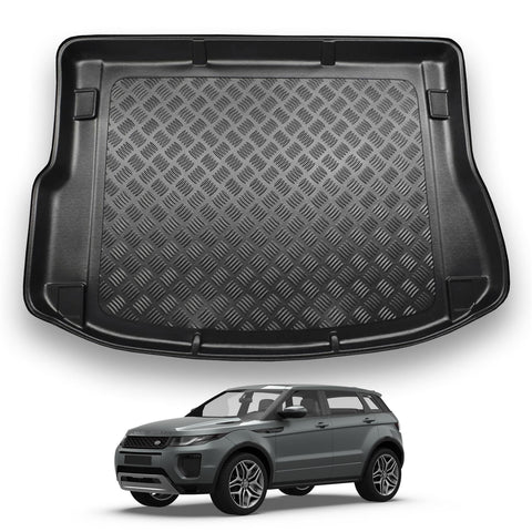 Nomad Boot Liner Compatible with Range Rover Evoque 2011-2019 [L538] Recyclable Plastic (PE) Tailored Fit Car Floor Guard Tray Black Custom Fitted Accessory Dog Friendly Waterproof with Raised Edges
