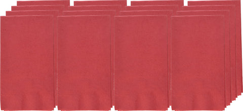 Amscan Party Perfect Vibrant 2-Ply Guest Towels (16 Piece), Apple Red, 8 x 4.5"