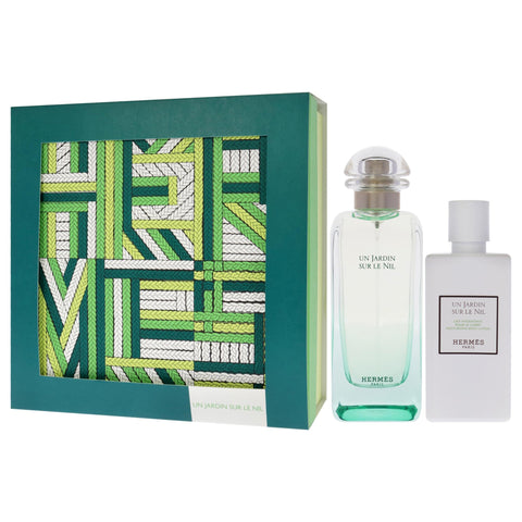 Hermes Un Jardin Sur Le Nil for Women - 2 Pc Gift Set 3.4oz EDT Spray, 2.7oz Body Lotion