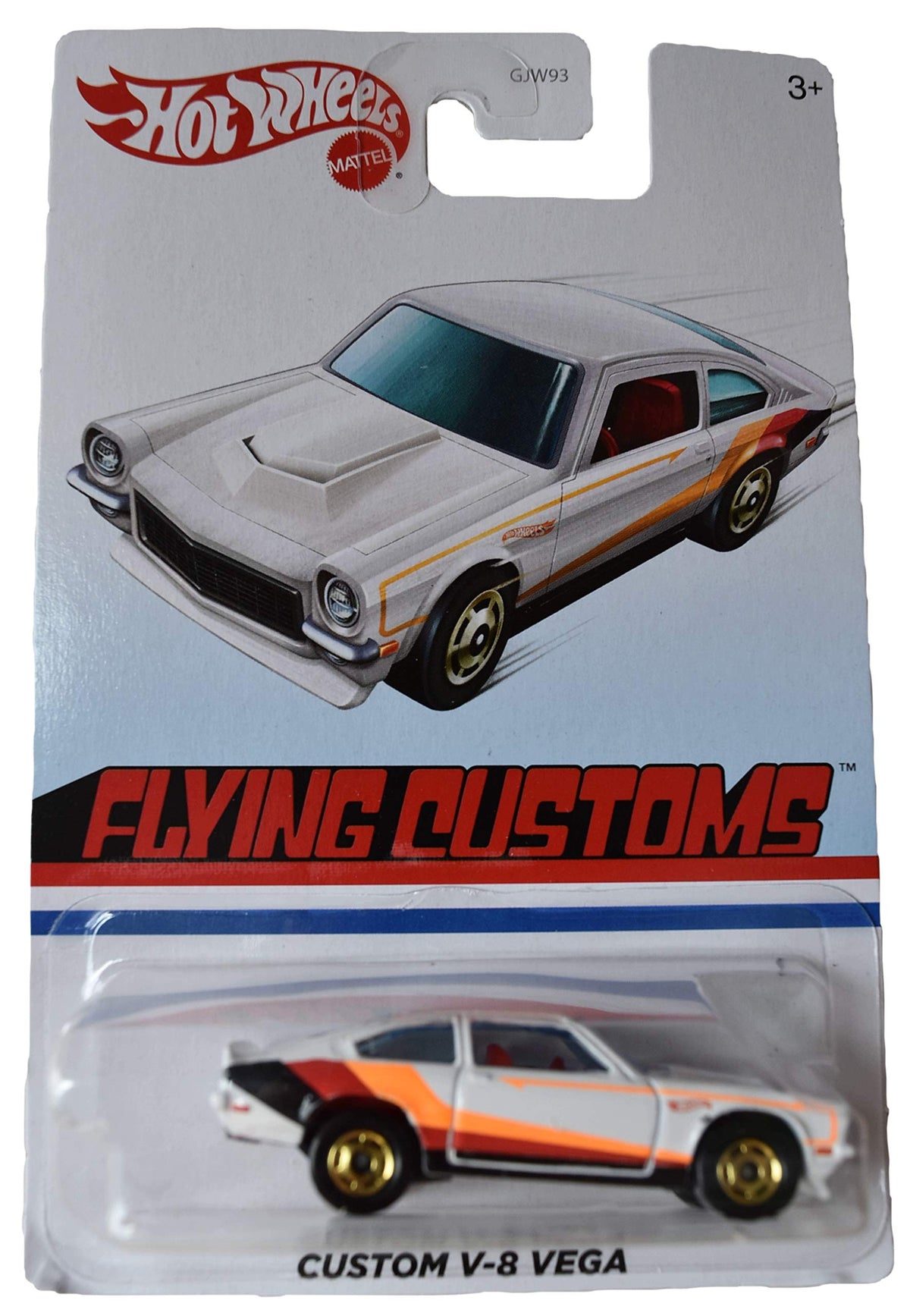 Mattel Hot Wheels Flying Customs Custom V 8 Vega, White