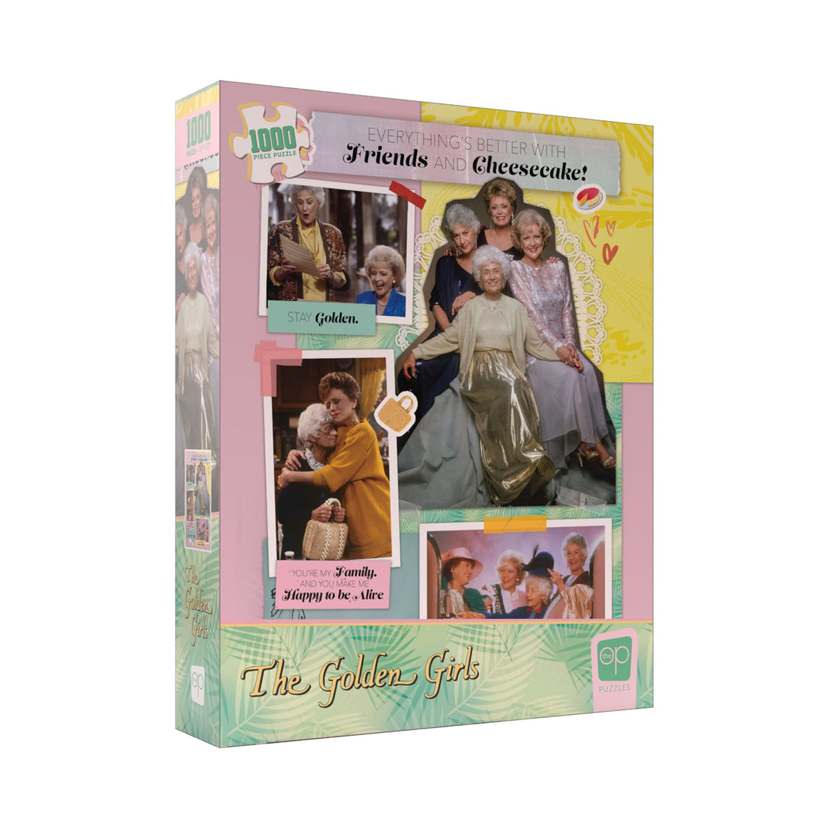 The Golden Girls ÃƒÂ¢Ã¢â€šÂ¬Ã…â€œEverythingÃƒÂ¢Ã¢â€šÂ¬Ã¢â€žÂ¢s Better with Friends and CheesecakeÃƒÂ¢Ã¢â€šÂ¬Ã‚Â 1000 Piece Jigsaw Puzzle | Collectible Puzzle Featuring Blanche, Dorothy, Sophia, Rose | Officially Licensed Golden Girls Merchandise