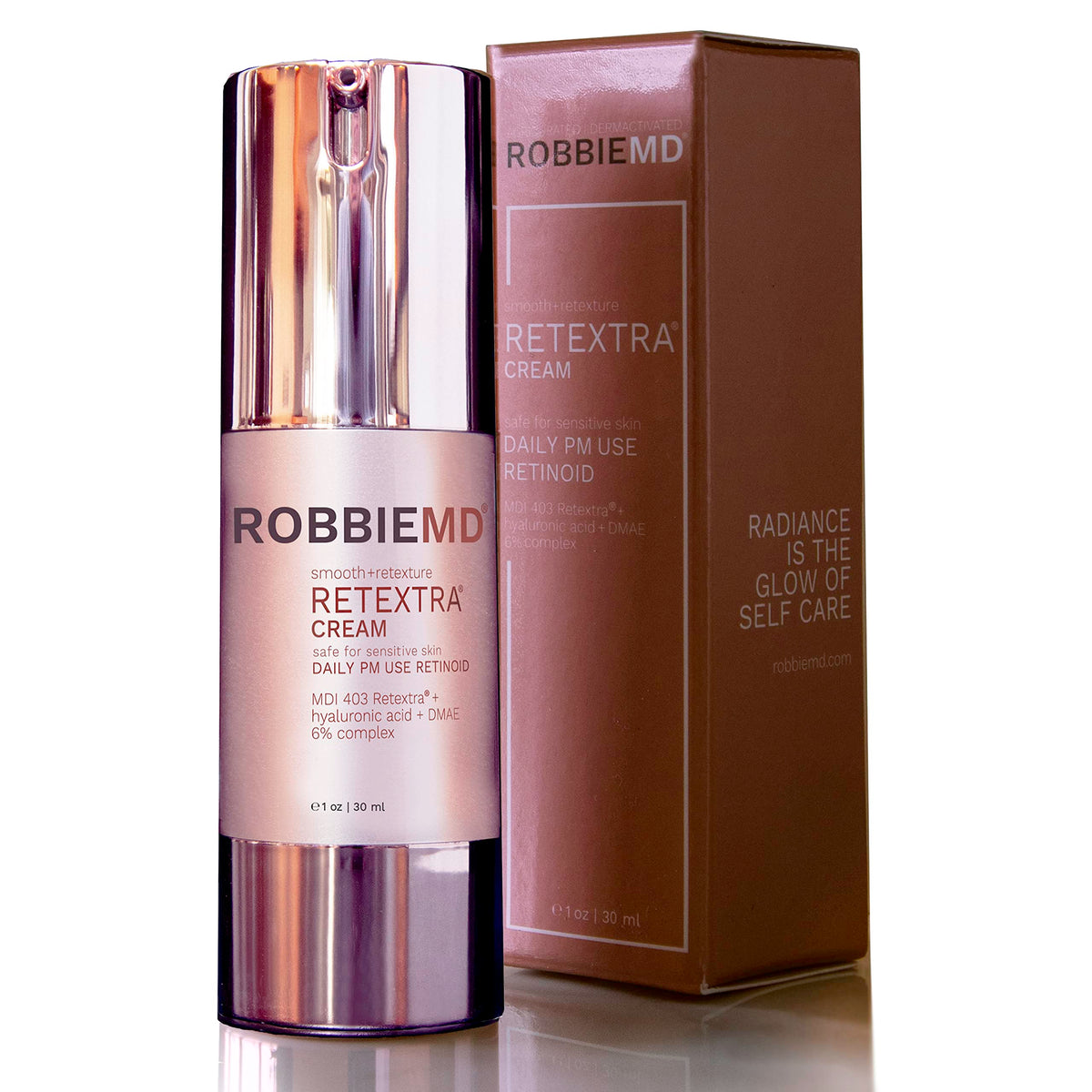 RobbieMD Retextra Daily Use Retinoid Safe for Sensitive Skin Moisturize, Hydrate with Hyaluronic Acid, Hastens New Cell Growth, Smooth Fine Line and Wrinkles (1 oz/30 ml)