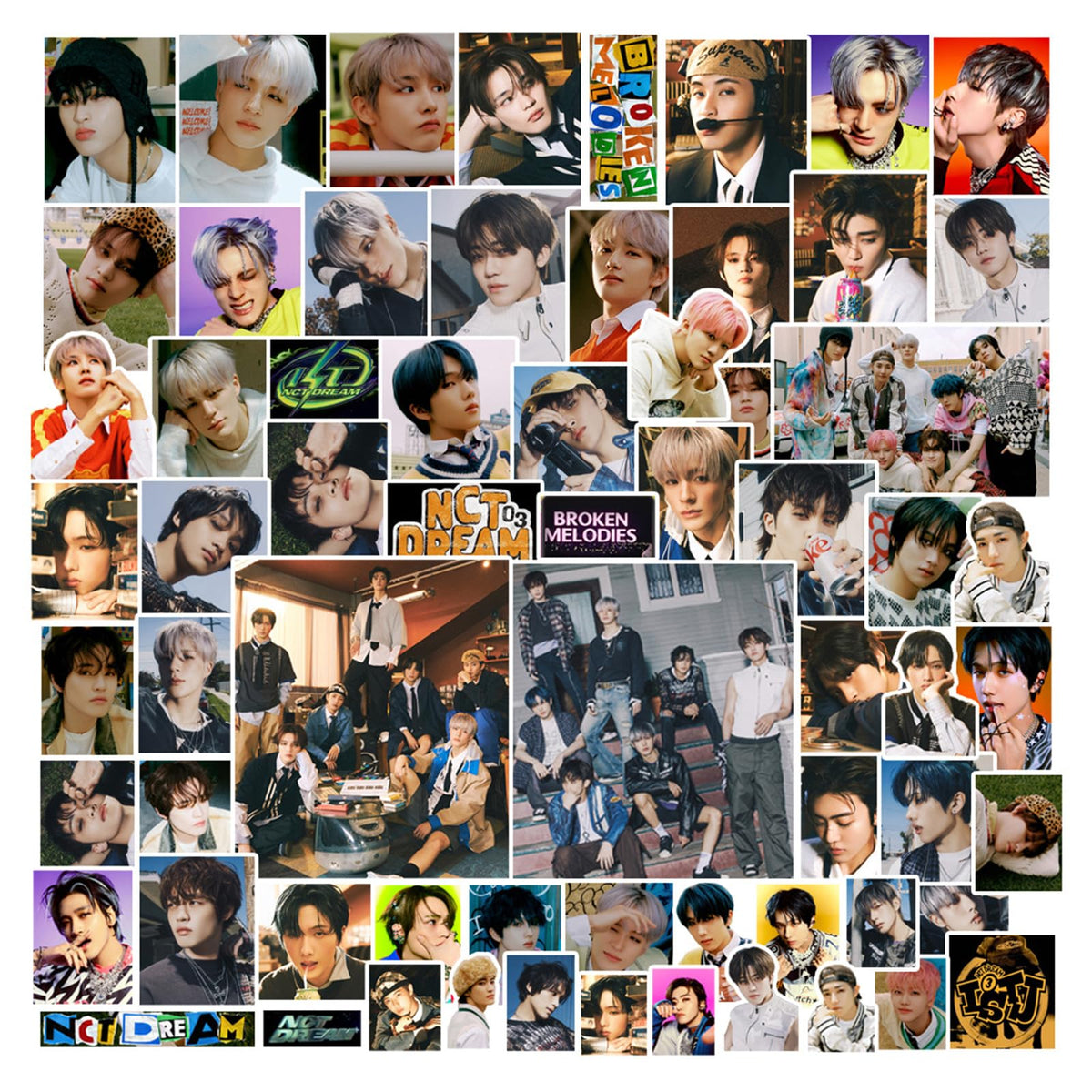 NCT Dream Sticker Pack 100pcs Nct Dream ISTJ Album Stickers Kpop Nct Dream Broken Melodies Stickers Nct Dream Waterproof Sticker