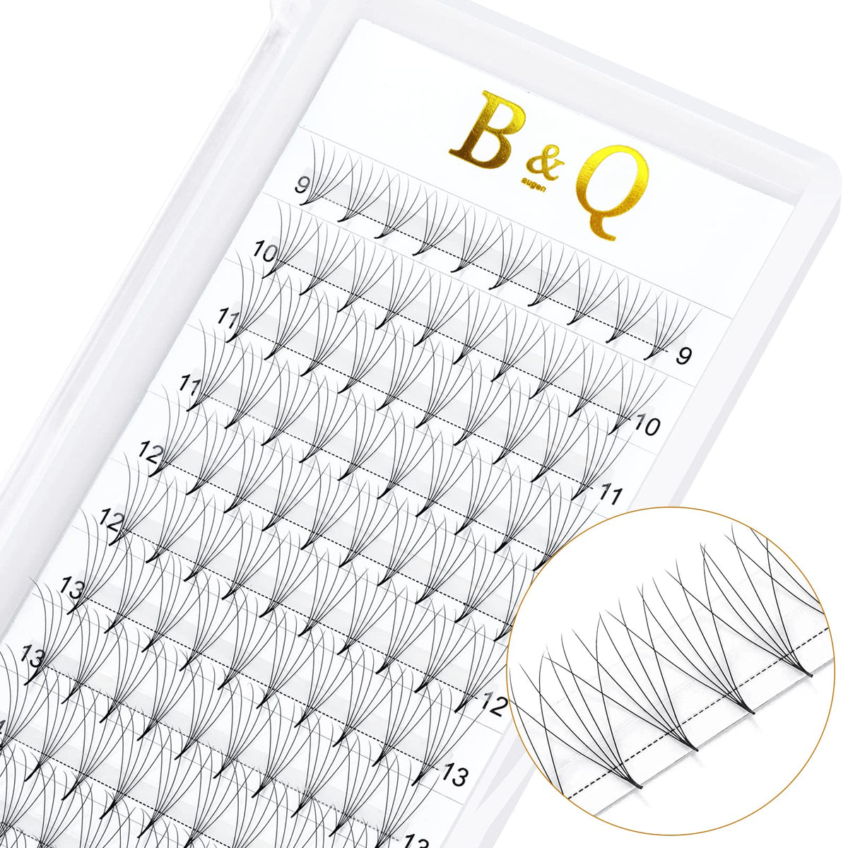 Premade Fans Eyelash Extensions 5D-C-0.07-9-16MIX Premade Volume Eyelash Extensions Pointed Base Fans 0.07 Premade Volume Fans C D Curl (5D-C-0.07,9-16 MIX)