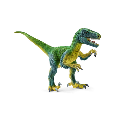 schleich 14585 Dinosaurs Realistic Velociraptor Figurine with Moving Jaw - Detailed Prehistoric Jurassic Dino Figurine and Toy Truck, Durable for Fun Play - Dinosaur Toys, Gift for Boys Age 4+