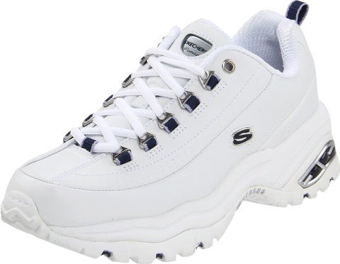 Skechers Sport Women's Premium Sneaker, White/Navy, 11 M US