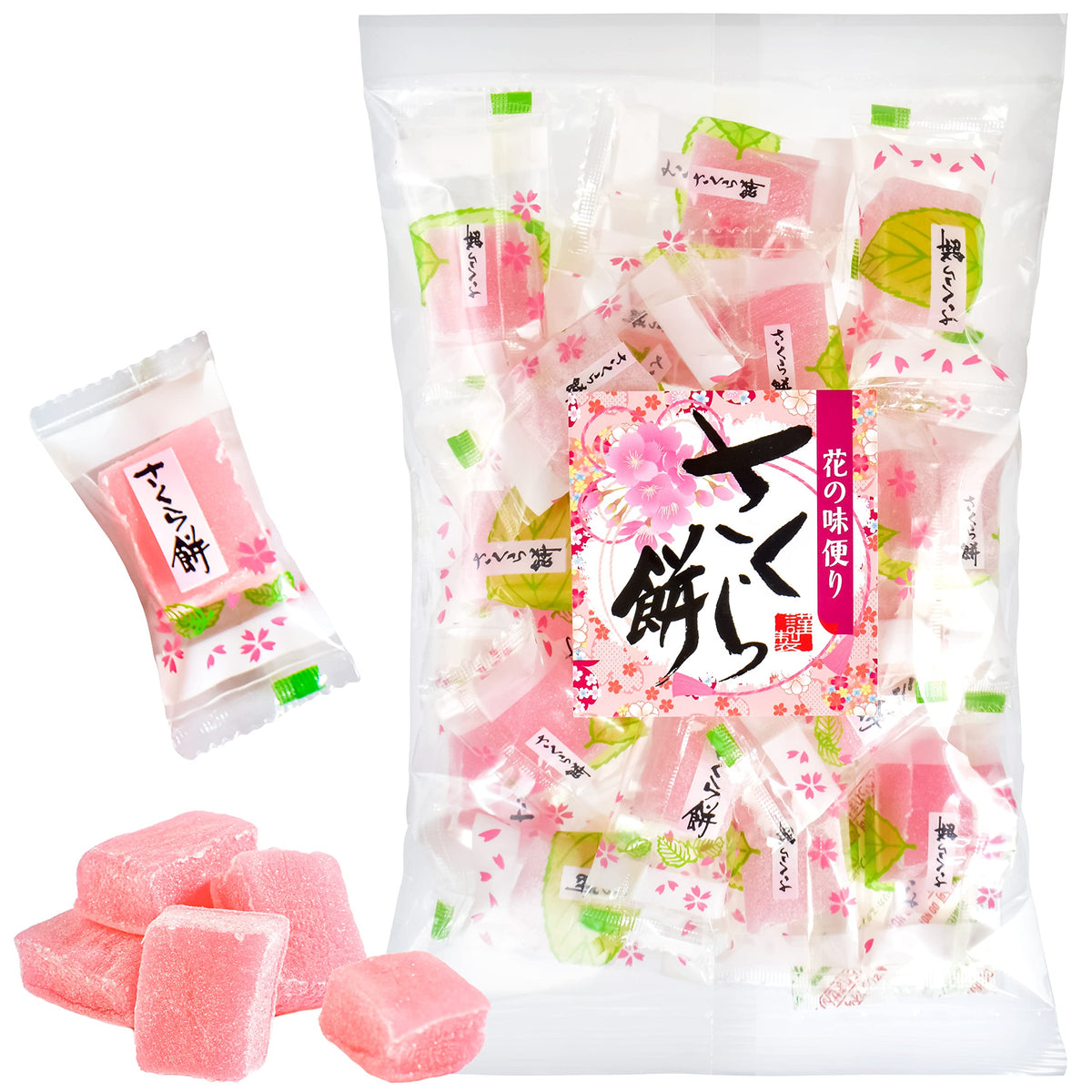 YAMASAN KYOTO UJI Japanese Sakura Mochi Candies -Cherry blossom Rice Cakes- Aromatic Flavor of Japanese Spring 300g/10.58oz