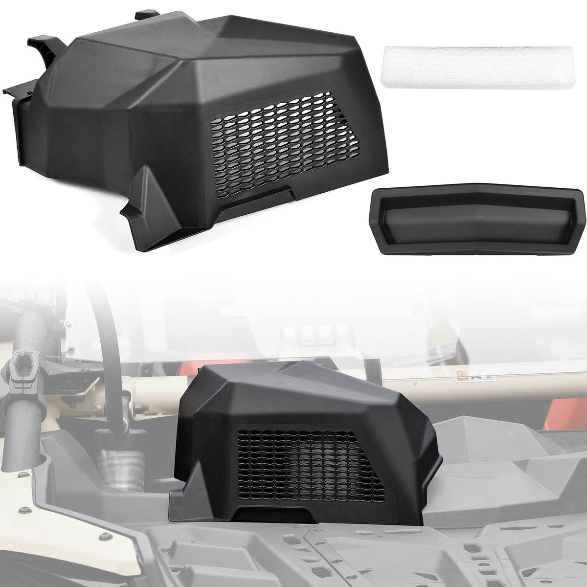 SAUTVS Noise Reduction Kit for Can-Am Maverick X3, Air Clutch Intake Relocation Kit for Can-Am Maverick X3 MAX Turbo R RR 2017-2024 Accessories