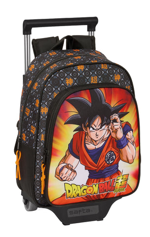 safta Dragon Ball Children's Backpack with Trolley 705, Ideal for Children of Different Ages, Comfortable and Versatile, Quality and Durability, 27 x 10 x 33 cm, Black, Estándar,