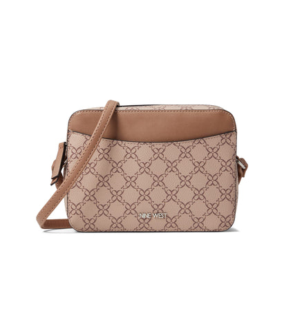 Nine West Calandra Mini Camera Crossbody Rose Dust Logo One Size