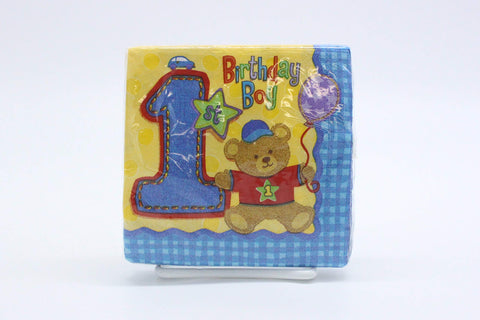 Hug And Stitches Boy - 10 Inch Beverage Napkin - 16/pkg.