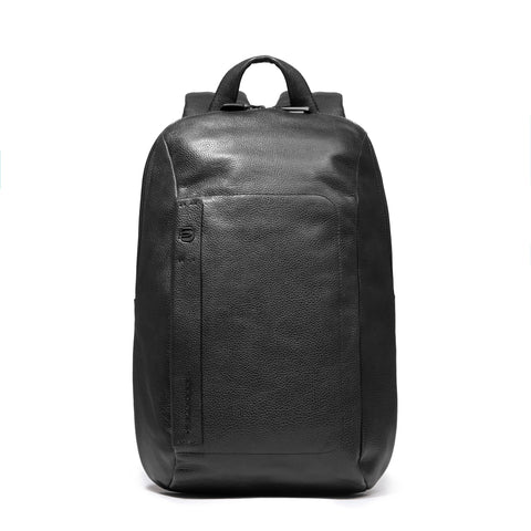 PIQUADRO Pulse Mini Leather Backpack, Black, Mini, Business