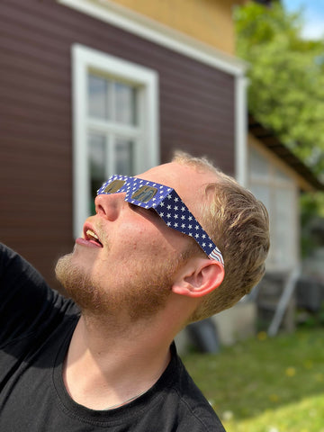 Solar Eclipse Glasses (2 pack) ISO 12312-2 Compliant, AAS Recognized, Safe Shades for Direct Sun Viewing of April 8, 2024 Total Solar Eclipse.