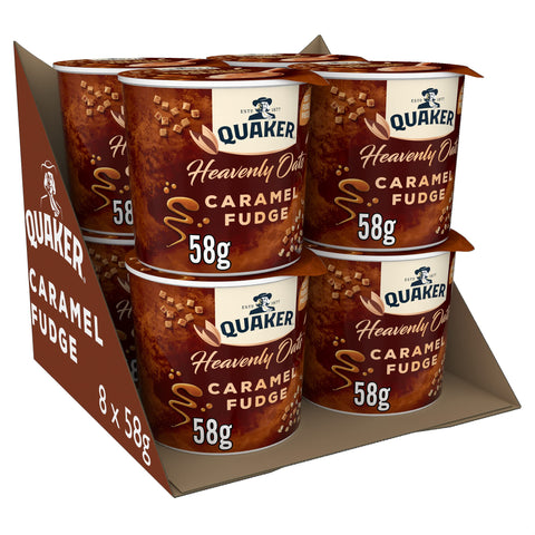 Quaker Heavenly Oats Caramel Fudge Porridge Pot 58g (Case of 8)