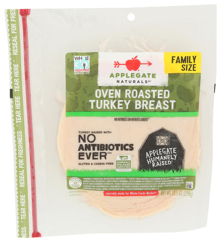 Applegate, Natural Oven Roasted Turkey Breast Family Size, 10.5oz