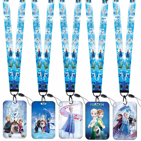 5 Pack Ice Princess Neck Lanyard with ID Badge Holder for Keys Chain Accessories Ice Princess Lanyards Kid lanyards for id Badges Keys Keychain Accessories for Teens