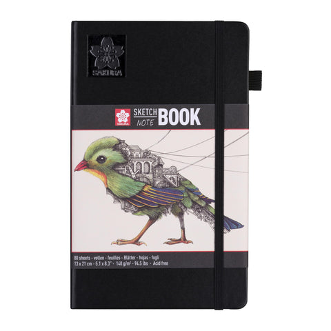 Sakura Sketch Notebook-80 Creme Sheets, White Pages, 13 x 21 cm
