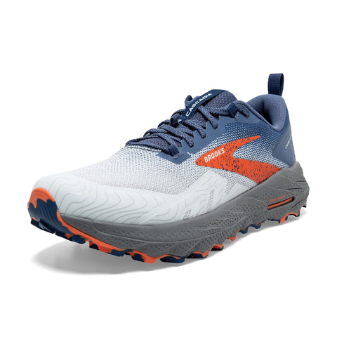 Brooks MenÃ¢â‚¬â„¢s Cascadia 17 Trail Running Shoe - Blue/Navy/Firecracker - 8.5 Medium