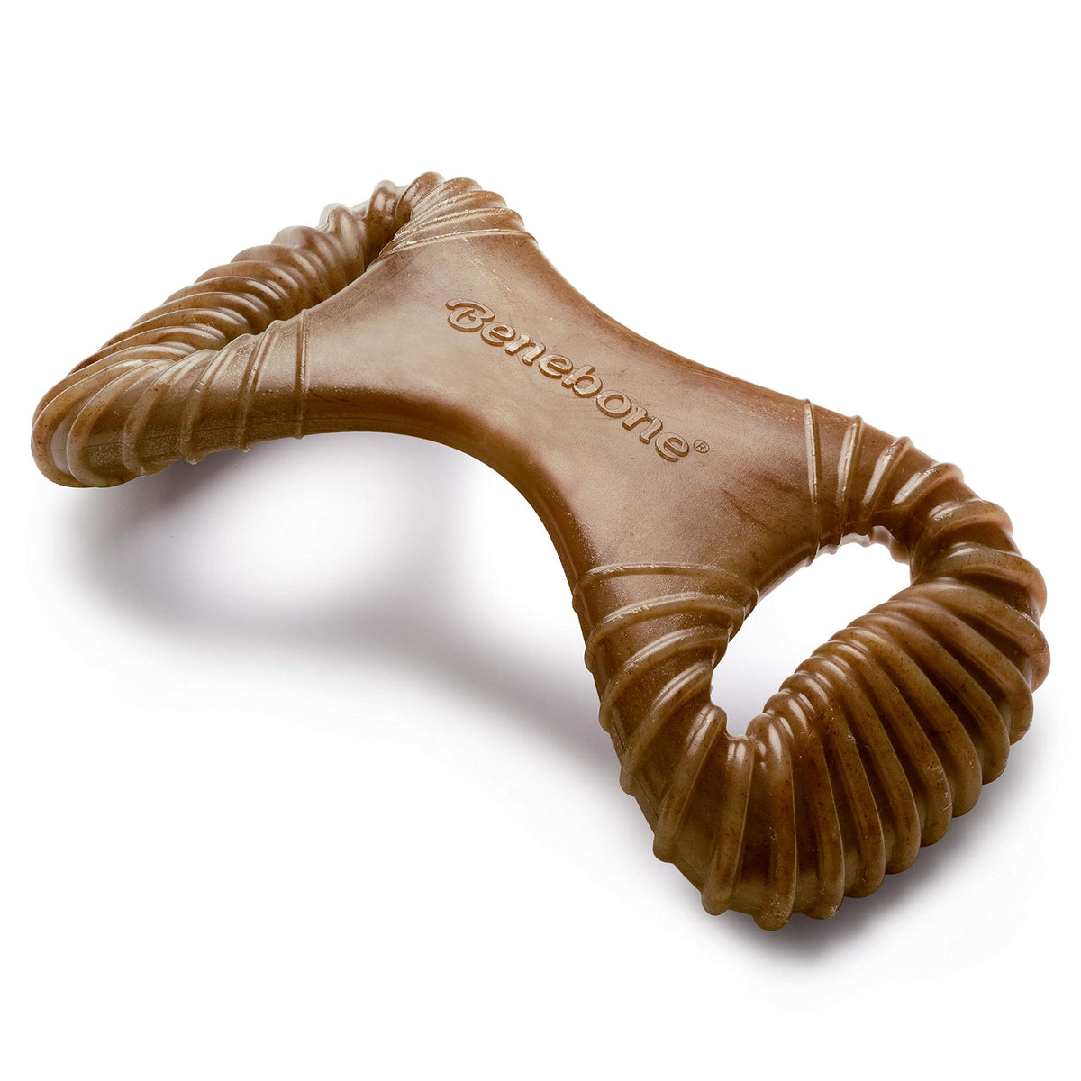 Benebone Durable Dental Dog Chew Toy for Aggressive Chewers, Real Bacon, Large, Updated Design.