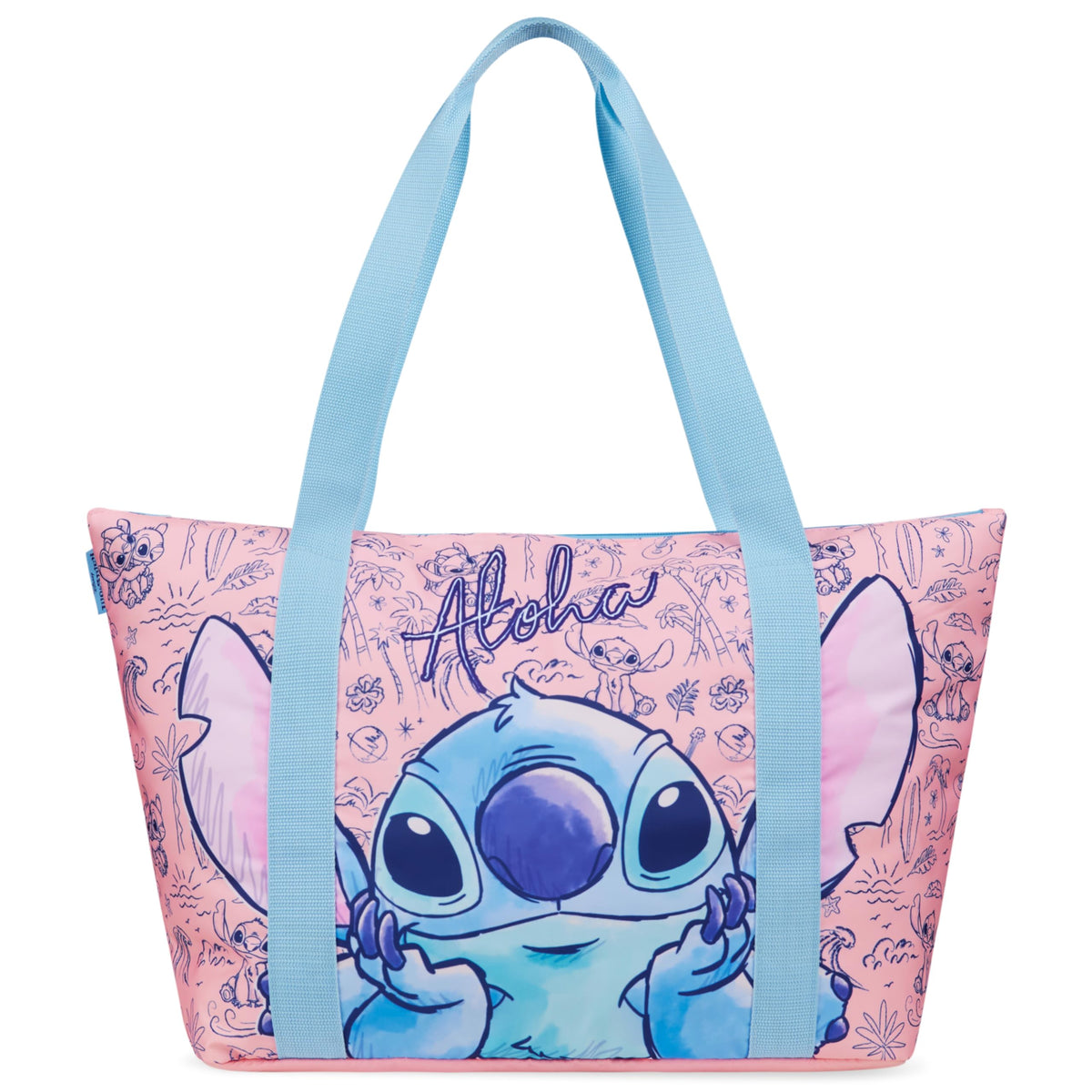 Disney Stitch Womens Tote Bag, Large Zipped Shoulder Bag for Shopping, Work - Stitch Gifts
