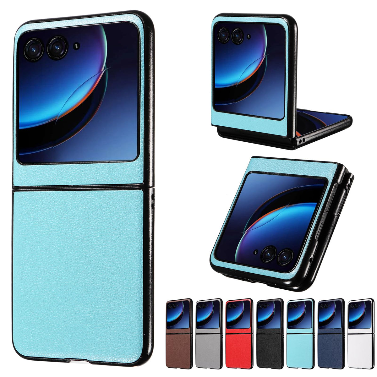 BELLA BEAR Motorola Razr 40 Ultra Case, Shockproof Protective Case for Motorola Razr 40 Ultra-LBlue