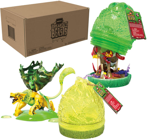 Mega Construx Breakout Beasts Bundle, Mystery Eggs with Slime for Kids (Amazon Exclusive)