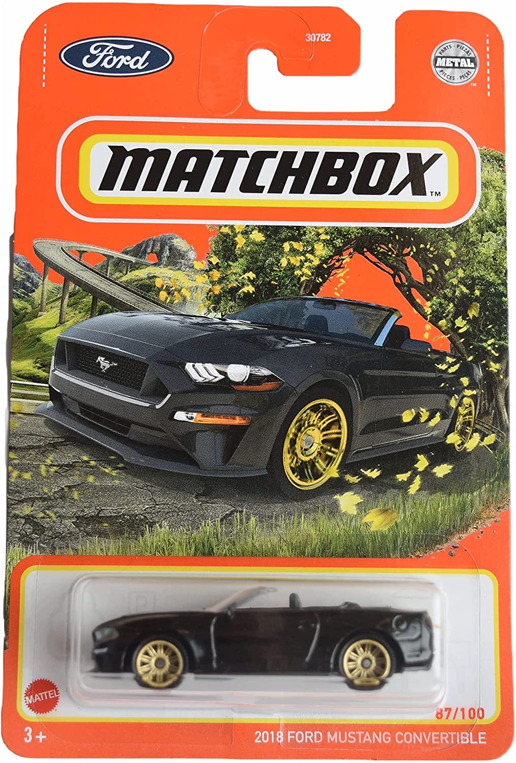 Matchbox 2018 Ford Mustang Convertible, [Black] 87/100