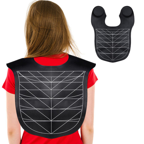 yarlung Hair Cutting Collar Cape, Silicone Hair Cutting Guide Cape for Hair Styling, Salon Hairdressing, Barber Shop, Weighted Neck Wrap, Black, Black, 22x16.5inches