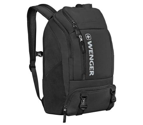Wenger XC Wynd Travel Laptop Backpack - 16ÃƒÆ’Ã†â€™Ãƒâ€šÃ‚Â¢ÃƒÆ’Ã‚Â¢ÃƒÂ¢Ã¢â€šÂ¬Ã…Â¡Ãƒâ€šÃ‚Â¬ÃƒÆ’Ã¢â‚¬Å¡Ãƒâ€šÃ‚Â Backpack with Laptop Compartment and Headphone Pocket, 28L Business Backpack, Wet Pockets, 50cm, Black