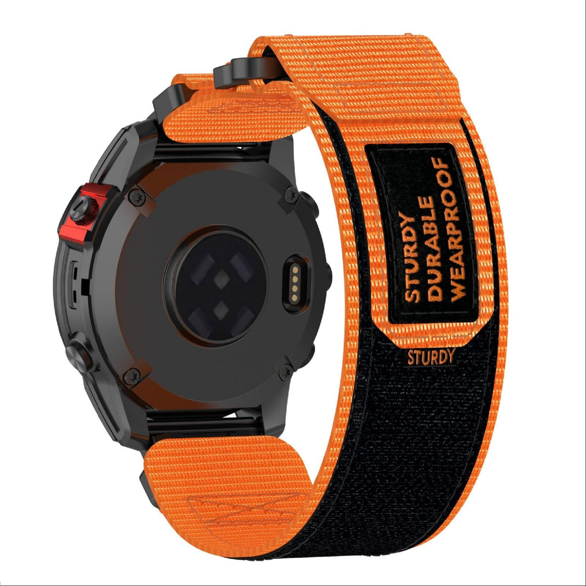 GIOPUEY Strap Compatible with Garmin Fenix 8 47MM/Fenix E 47MM, Flexible Nylon Braided Strap, Strap Replacement [Unisex] - Orange