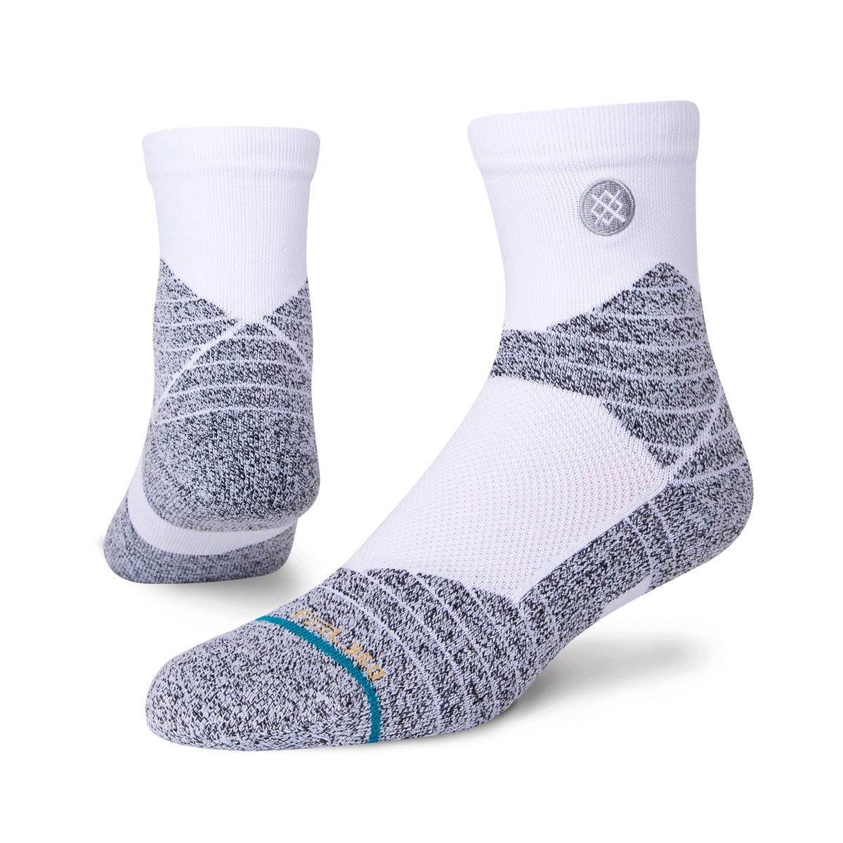 Stance NBA Socks - Icon Sports Quarter (White, Large)