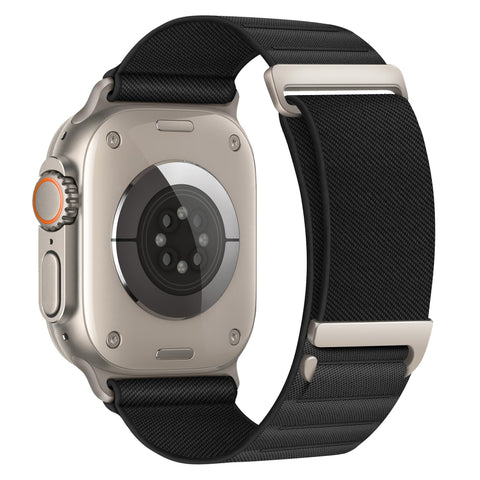 Alpine Loop Compatible With Apple Watch Ultra 2/Ultra, 49mm 46mm 45mm 44mm 42mm 41mm 40mm 38mm Alpine Nylon Watch Band for iWatch Ultra SE/SE 2 Series 10 9 8 7 6 5 4 3 2 1(44/45/46/49/42mm-(Series 1/2/3),Black)
