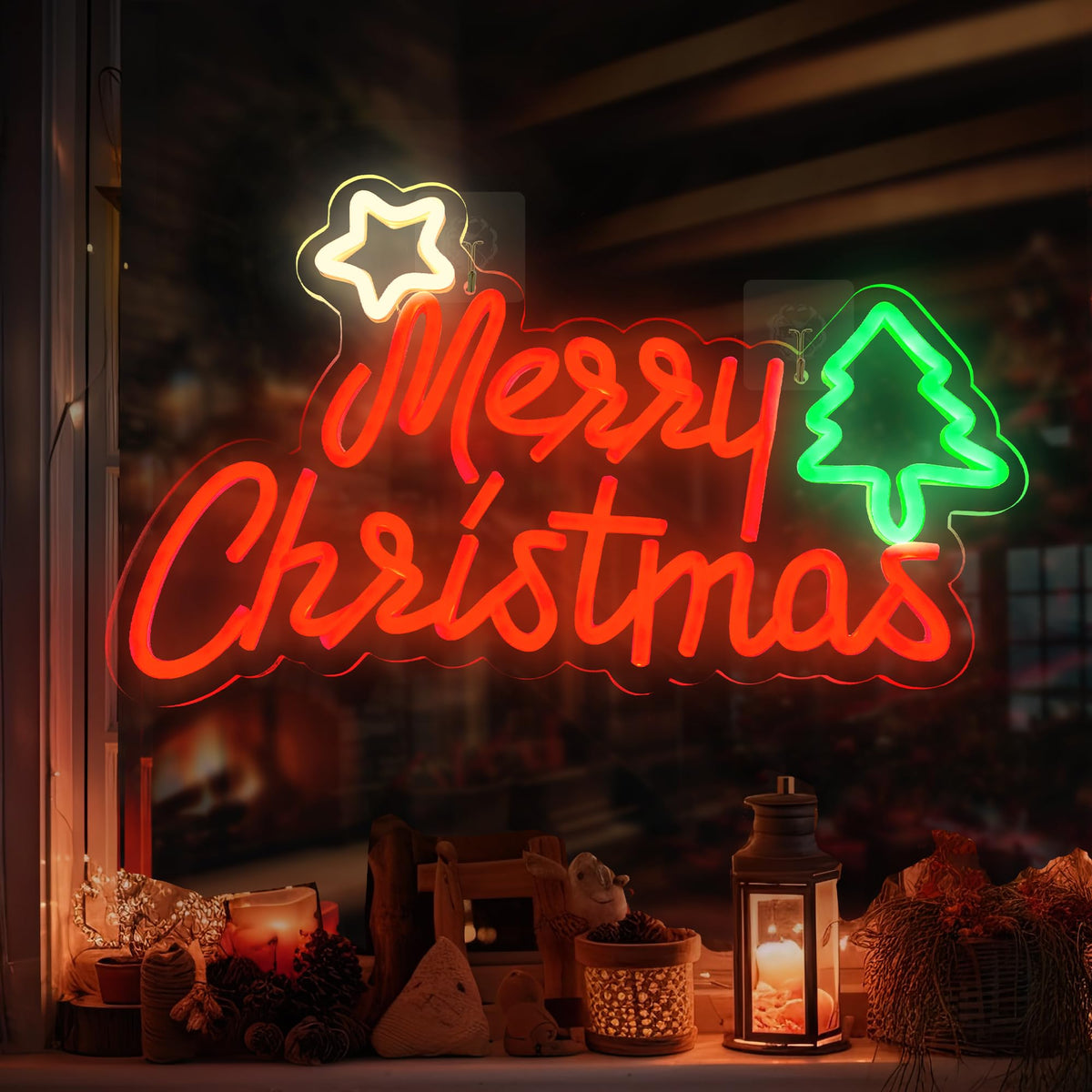 KatchOn, Merry Christmas Light Up Sign - Large, 17x11 Inch | Merry Christmas Neon Sign | Lighted Christmas Sign for Christmas Tree Decorations | Merry Christmas Led Sign, Christmas Party Decorations