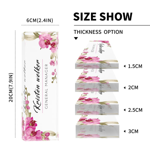 Custom Name Plate for Desk, Desk Name Plate Personalized, Employee Appreciation Gifts, Acrylic Desk Accessories, Office Desk Decorations, Office Gifts for Teacher Nurse Manager Boss