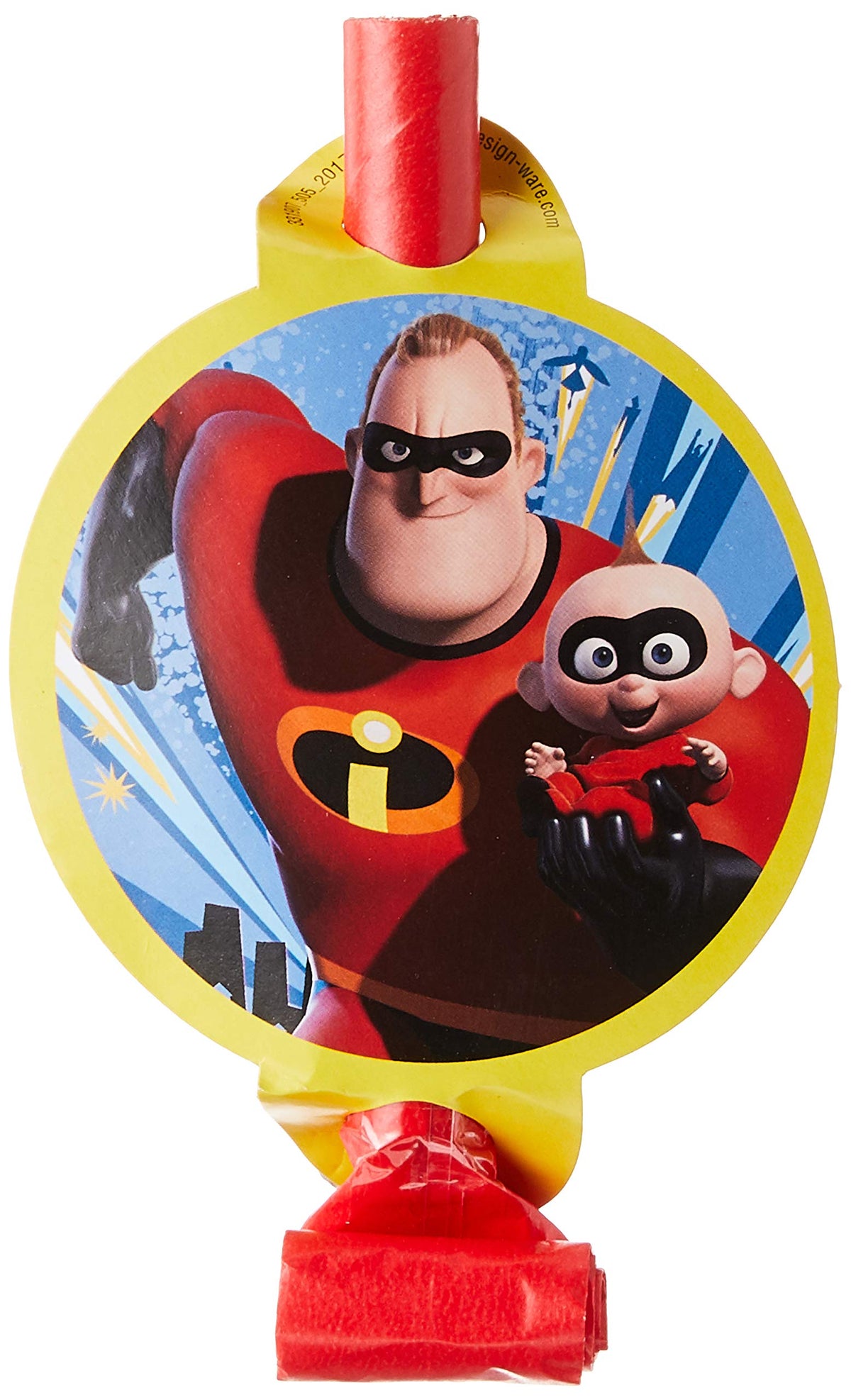 Amscan DisneyÃƒÆ’Ã¢â‚¬Å¡Ãƒâ€šÃ‚Â©/Pixar "Incredibles 2" Blowouts, 8 pcs, Party Favor, One Size, Multicolor