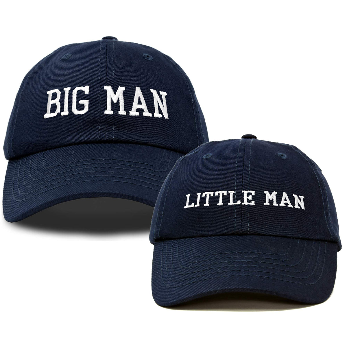 DALIX Big Man Little Man Hat Father Son Fun Cap Navy Blue