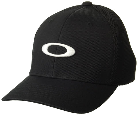 Oakley Unisex's Ellipse Mesh Hat Cap, Black/White, L-XL