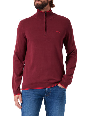 BOSS Men's Zitom_w22 Knitwear, Dark Pink, M